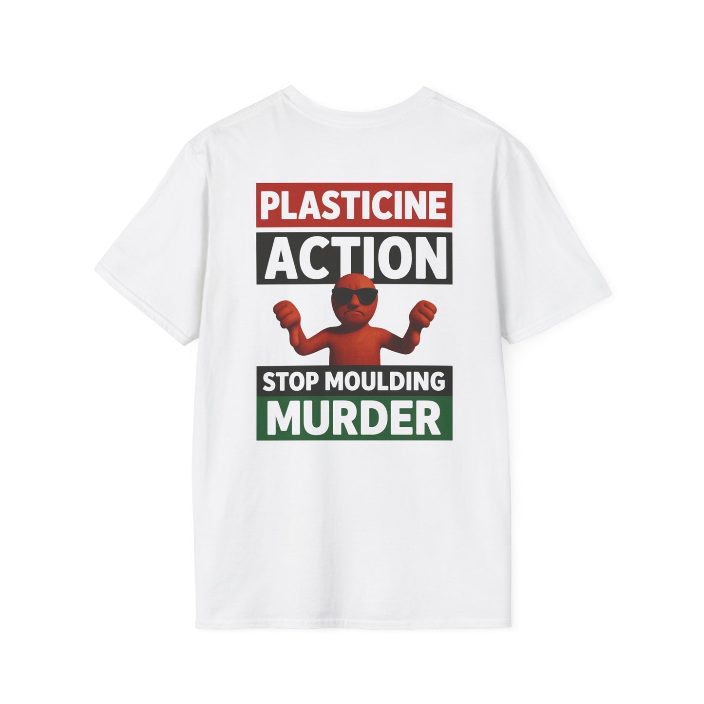 Stop Moulding Murder, Plasticine Action,  Adult, Unisex, T-Shirt,, Satire Politics, Funny Tee for Creative Minds, Gift for Artists, Casual Summer Wear, Unique Graphic Top