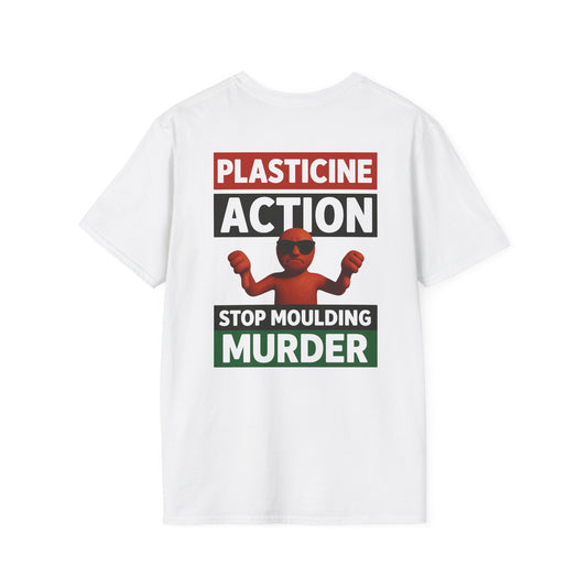 Stop Moulding Murder, Plasticine Action,  Adult, Unisex, T-Shirt,, Satire Politics, Funny Tee for Creative Minds, Gift for Artists, Casual Summer Wear, Unique Graphic Top